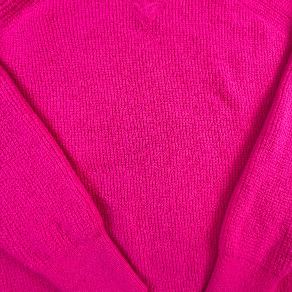 J.Crew Womens Pink Merino Wool Alpaca Blend Raglan Crewneck Sweater Medium - Picture 2 of 5